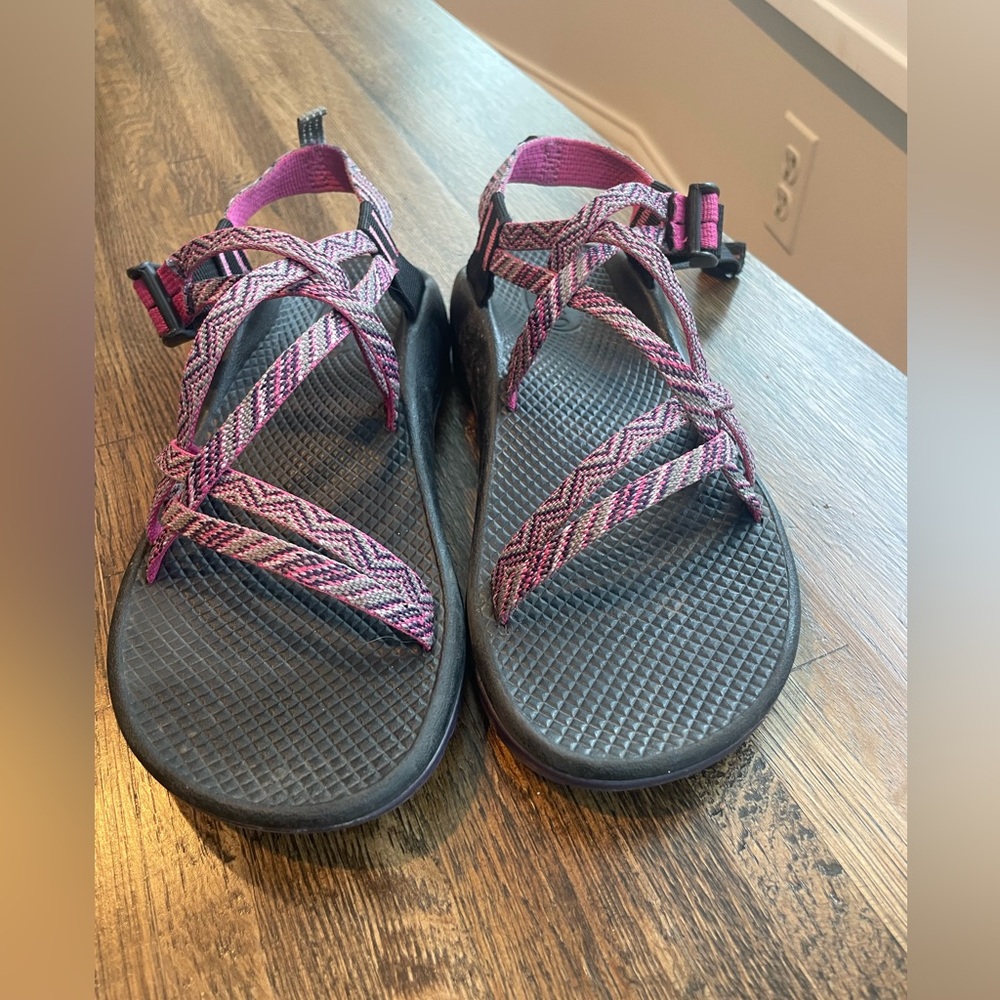 Chaco ZX/1 Sandals - Pink Purple Gray White Active Outdoors Camping - Kid Size 6